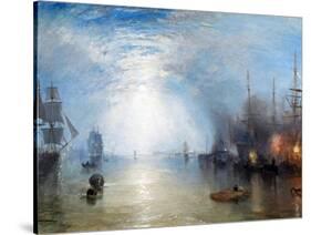 Keelmen Heaving in Coals-J. M. W. Turner-Stretched Canvas