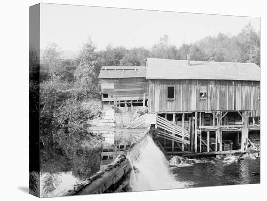 Keene Valley, Old Mill on the Ausable, Adirondack Mts., N.Y.-null-Stretched Canvas