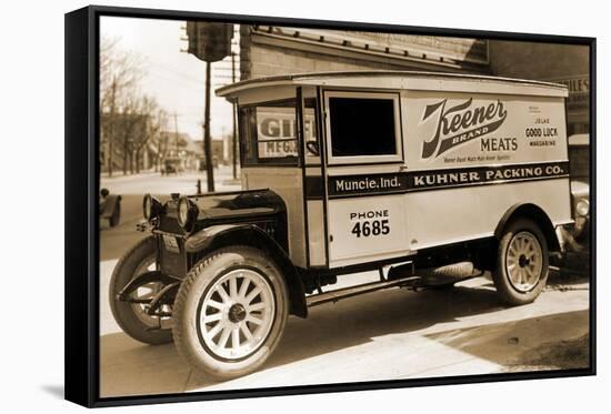 Keener Brand Meets, Kuhner Packing Co. Delivery Truck-null-Framed Stretched Canvas