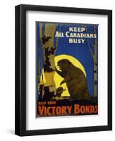 Keep All Canadians Busy, 1918 Victory Bonds-null-Framed Premium Giclee Print