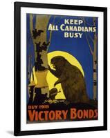 Keep All Canadians Busy, 1918 Victory Bonds-null-Framed Giclee Print