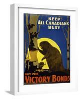 Keep All Canadians Busy, 1918 Victory Bonds-null-Framed Giclee Print