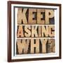 Keep Asking Why-PixelsAway-Framed Art Print