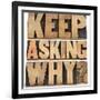 Keep Asking Why-PixelsAway-Framed Art Print