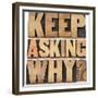 Keep Asking Why-PixelsAway-Framed Premium Giclee Print