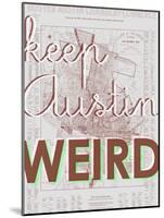 Keep Austin Weird - 1939, Austin Chamber of Commerce, Texas, United States Map-null-Mounted Giclee Print