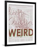 Keep Austin Weird - 1939, Austin Chamber of Commerce, Texas, United States Map-null-Framed Giclee Print