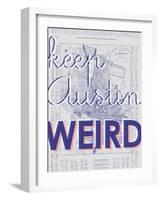 Keep Austin Weird - 1939, Austin Chamber of Commerce, Texas, United States Map-null-Framed Giclee Print