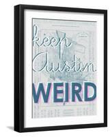 Keep Austin Weird - 1939, Austin Chamber of Commerce, Texas, United States Map-null-Framed Giclee Print