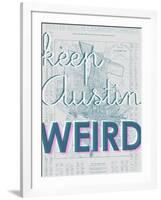 Keep Austin Weird - 1939, Austin Chamber of Commerce, Texas, United States Map-null-Framed Giclee Print