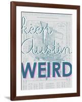 Keep Austin Weird - 1939, Austin Chamber of Commerce, Texas, United States Map-null-Framed Giclee Print