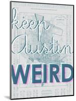 Keep Austin Weird - 1939, Austin Chamber of Commerce, Texas, United States Map-null-Mounted Premium Giclee Print