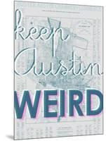 Keep Austin Weird - 1939, Austin Chamber of Commerce, Texas, United States Map-null-Mounted Giclee Print