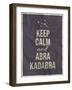 Keep Calm Abra Cadabra Quote on Crumpled Paper Texture-ONiONAstudio-Framed Art Print