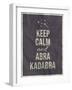 Keep Calm Abra Cadabra Quote on Crumpled Paper Texture-ONiONAstudio-Framed Art Print