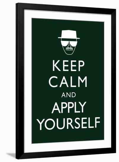 Keep Calm and Apply Yourself Television-null-Framed Art Print