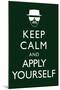 Keep Calm and Apply Yourself Television-null-Mounted Art Print