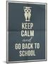 Keep Calm and Back to School Design Typographic Quote with Owl-ONiONAstudio-Mounted Art Print