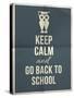 Keep Calm and Back to School Design Typographic Quote with Owl-ONiONAstudio-Stretched Canvas