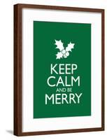 Keep Calm and Be Merry Poster-null-Framed Poster