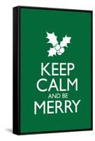 Keep Calm and Be Merry Poster-null-Framed Stretched Canvas