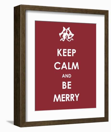 Keep Calm and be Merry-null-Framed Art Print