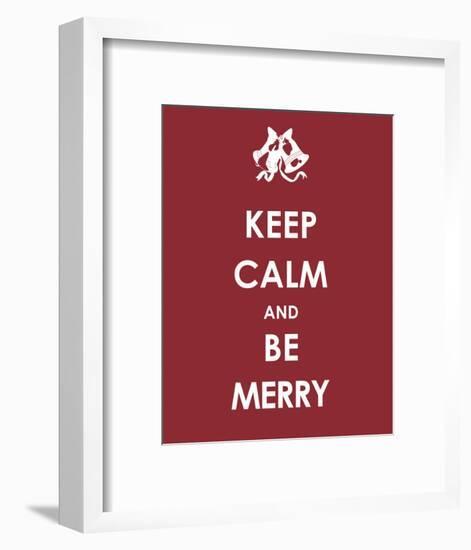 Keep Calm and be Merry-null-Framed Art Print