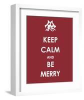 Keep Calm and be Merry-null-Framed Art Print