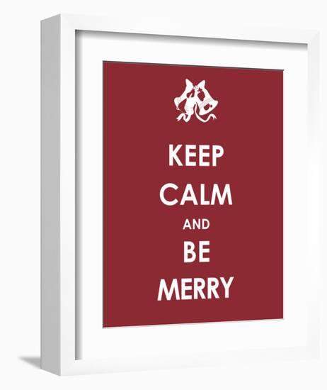 Keep Calm and be Merry-null-Framed Art Print