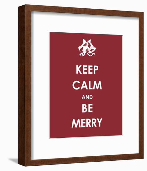 Keep Calm and be Merry-null-Framed Art Print