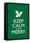 Keep Calm and Be Merry-null-Framed Stretched Canvas