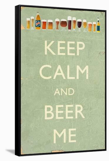 Keep Calm and Beer Me-Lantern Press-Framed Stretched Canvas