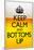 Keep Calm and Bottoms Up Humor Poster-null-Mounted Poster