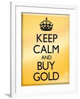Keep Calm and Buy Gold Poster-null-Framed Poster
