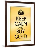 Keep Calm and Buy Gold-null-Framed Art Print