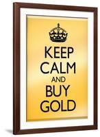 Keep Calm and Buy Gold-null-Framed Art Print