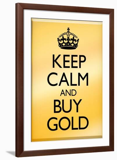 Keep Calm and Buy Gold-null-Framed Art Print