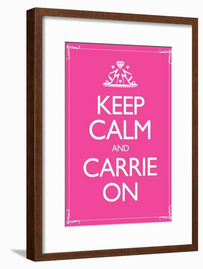 Keep Calm and Carrie On 2-null-Framed Poster