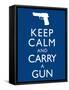 Keep Calm and Carry A Gun Print Poster-null-Framed Stretched Canvas