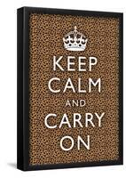 Keep Calm and Carry On Cheetah Print Poster-null-Framed Poster
