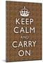 Keep Calm and Carry On Cheetah Print Poster-null-Mounted Poster