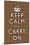 Keep Calm and Carry On Cheetah-null-Mounted Poster