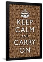 Keep Calm and Carry On Cheetah-null-Framed Poster