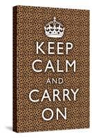 Keep Calm and Carry On Cheetah-null-Stretched Canvas