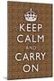 Keep Calm and Carry On Cheetah-null-Mounted Poster