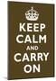 Keep Calm and Carry On Chocolate Art Print Poster-null-Mounted Poster