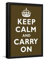Keep Calm and Carry On Chocolate Art Print Poster-null-Framed Poster