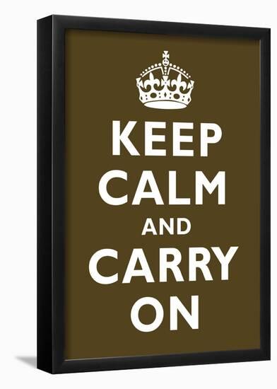 Keep Calm and Carry On Chocolate Art Print Poster-null-Framed Poster