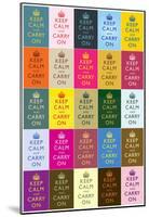 Keep Calm and Carry On Colorful Collage Poster-null-Mounted Poster