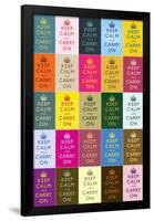 Keep Calm and Carry On Colorful Collage Poster-null-Framed Poster